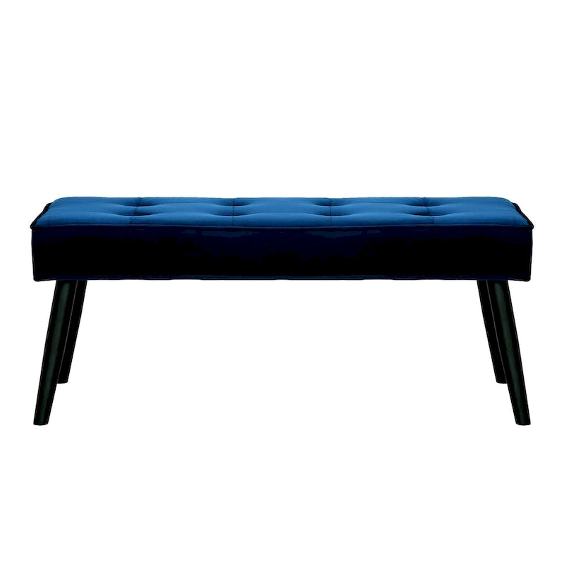 Banc rembourré en velours capitonné Kipp