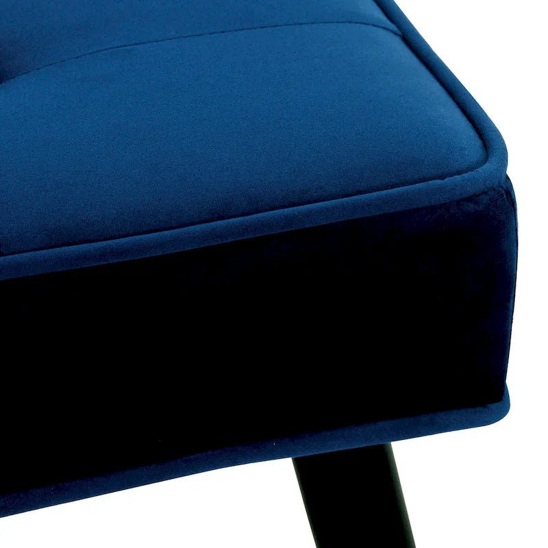 Banc rembourré en velours capitonné Kipp