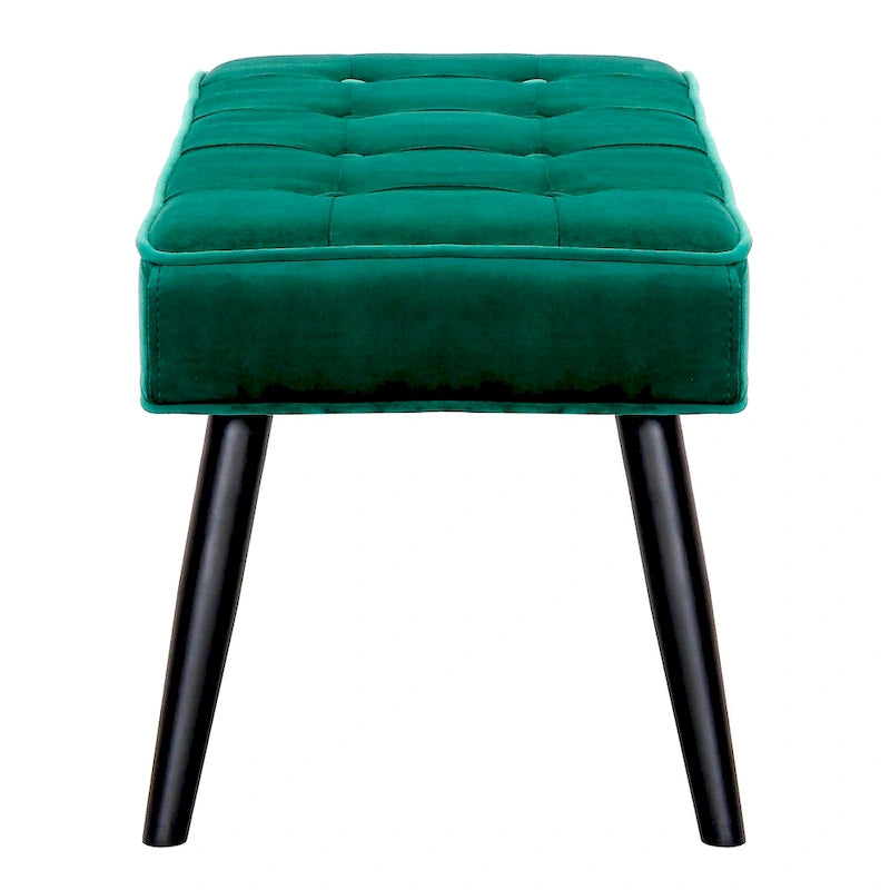 Banc rembourré en velours capitonné Kipp
