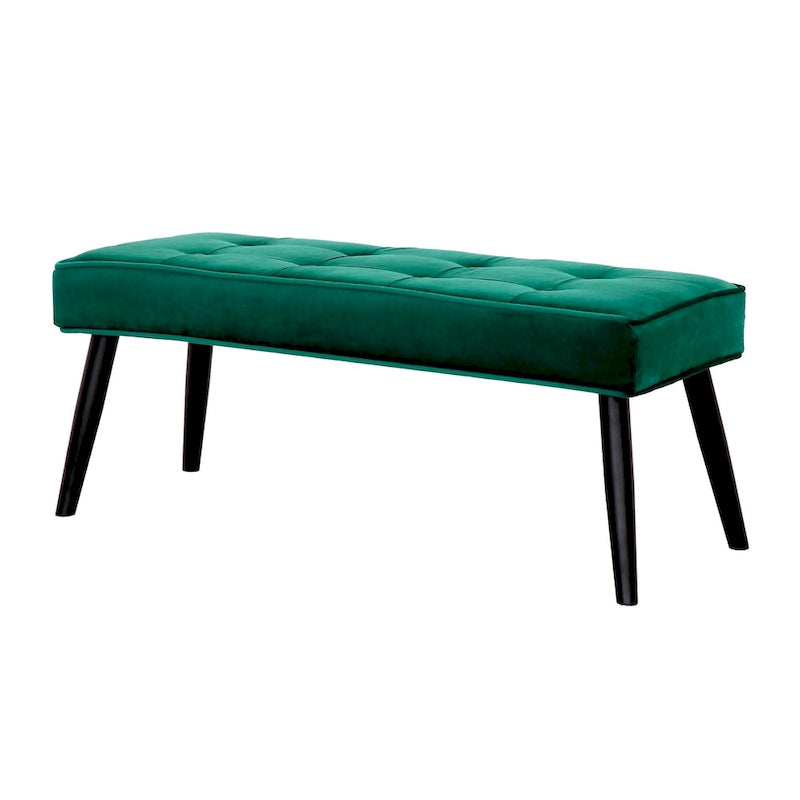 Banc rembourré en velours capitonné Kipp