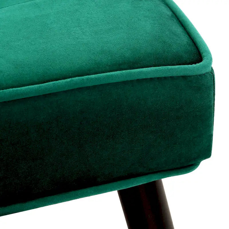 Banc rembourré en velours capitonné Kipp