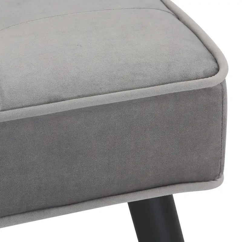 Banc rembourré en velours capitonné Kipp