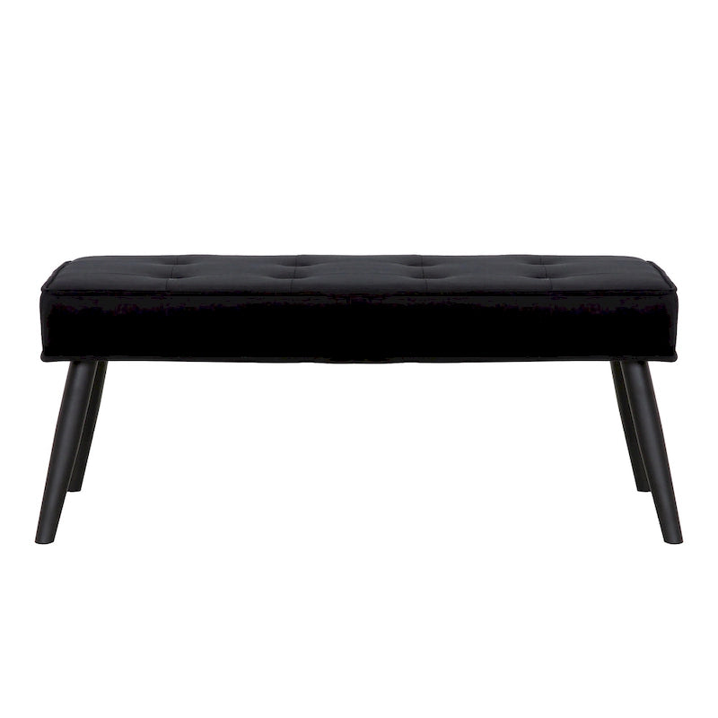 Banc rembourré en velours capitonné Kipp