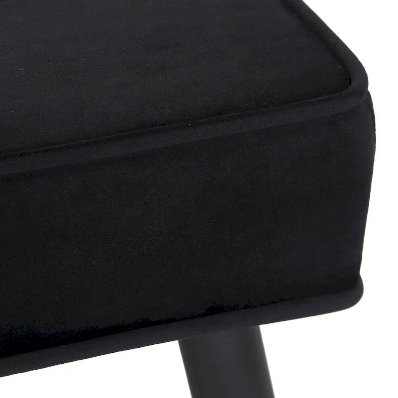 Banc rembourré en velours capitonné Kipp
