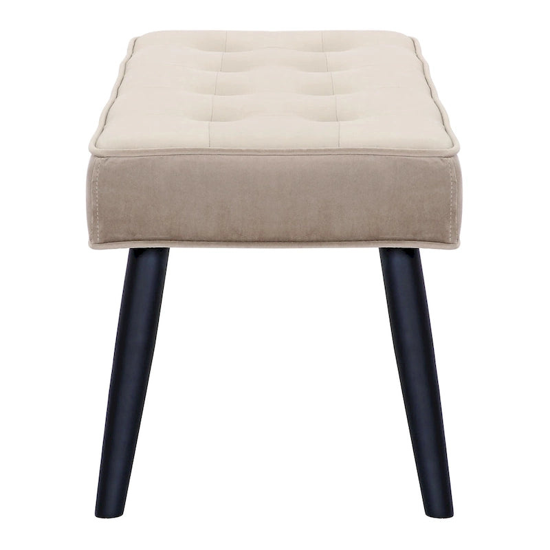 Banc rembourré en velours capitonné Kipp