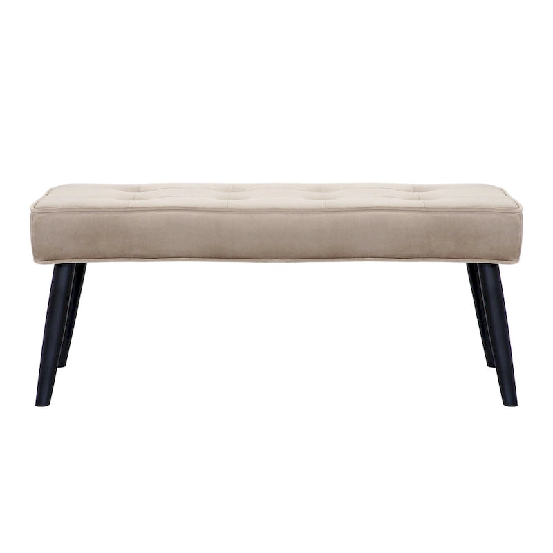 Banc rembourré en velours capitonné Kipp