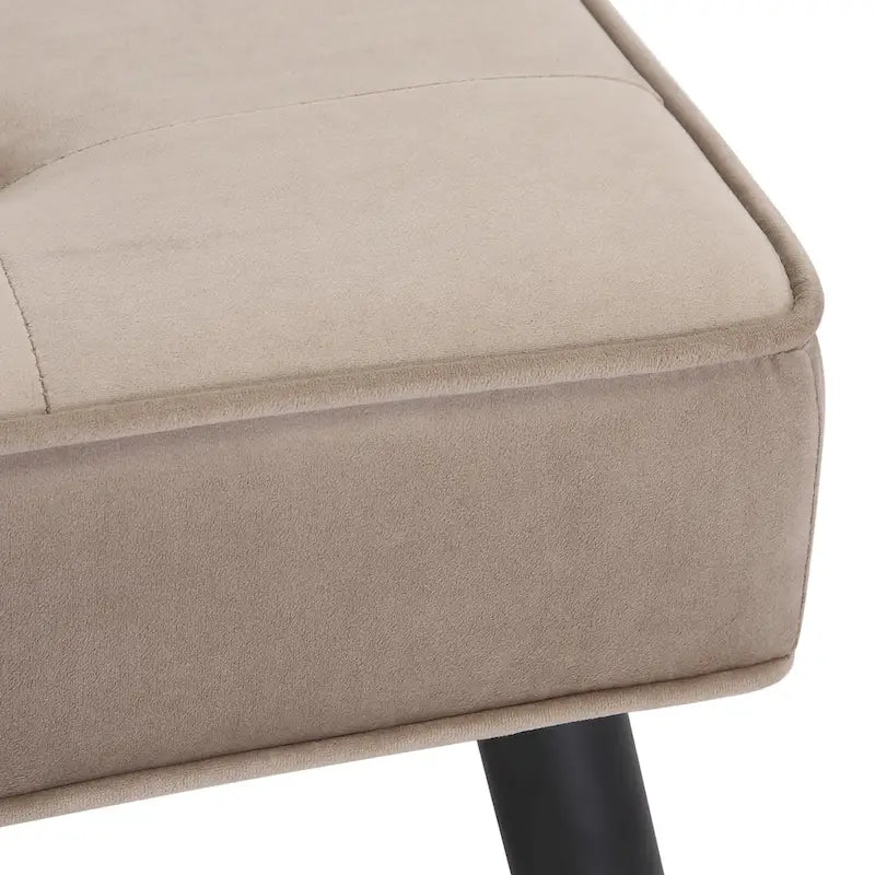 Banc rembourré en velours capitonné Kipp