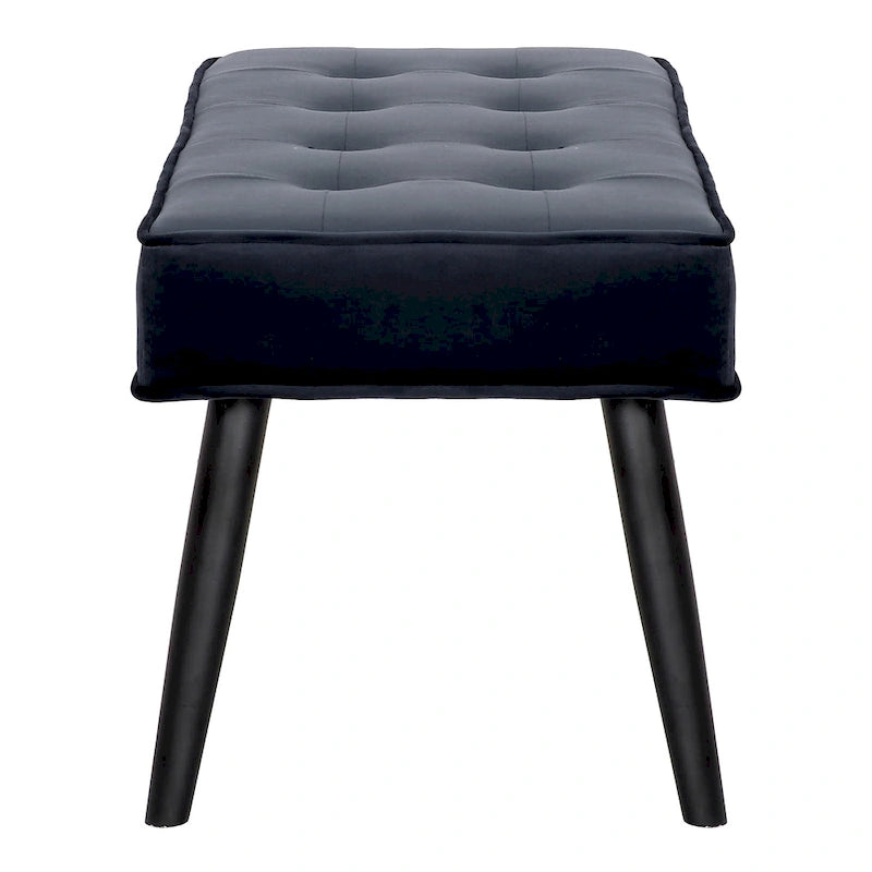 Banc rembourré en velours capitonné Kipp