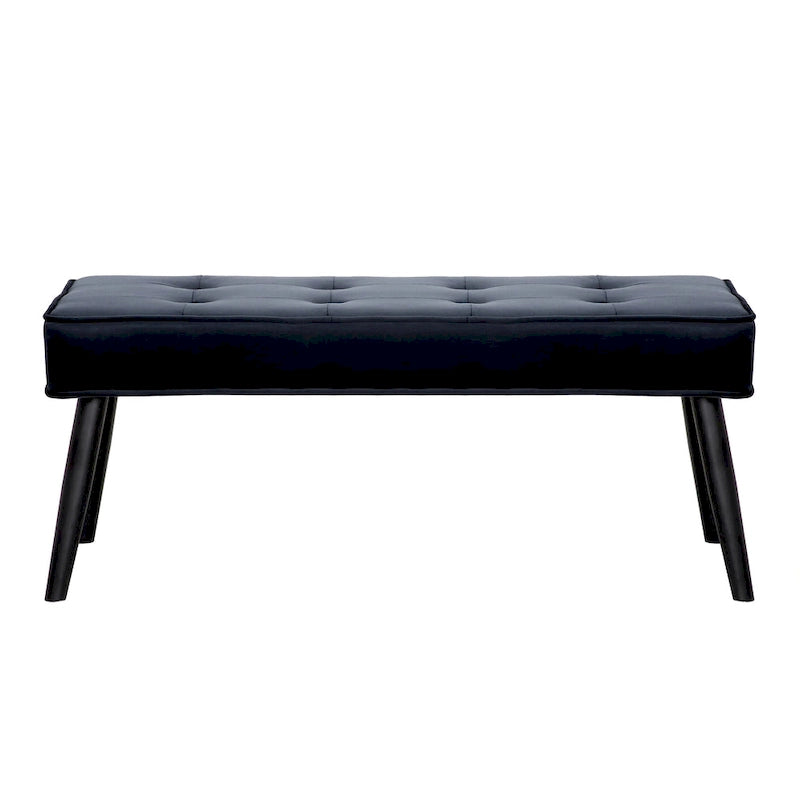 Banc rembourré en velours capitonné Kipp