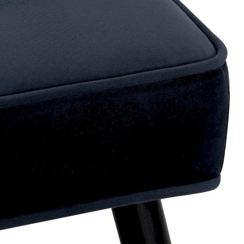Banc rembourré en velours capitonné Kipp