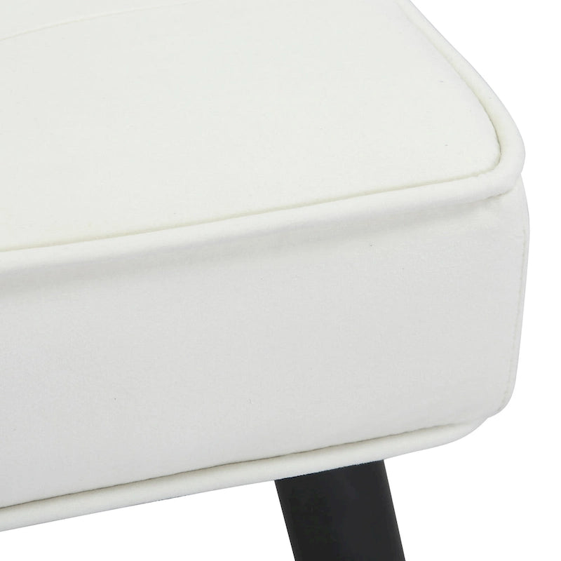 Banc rembourré en velours capitonné Kipp