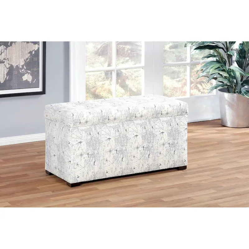 Banc de rangement capitonné Angela par Sole Designs
