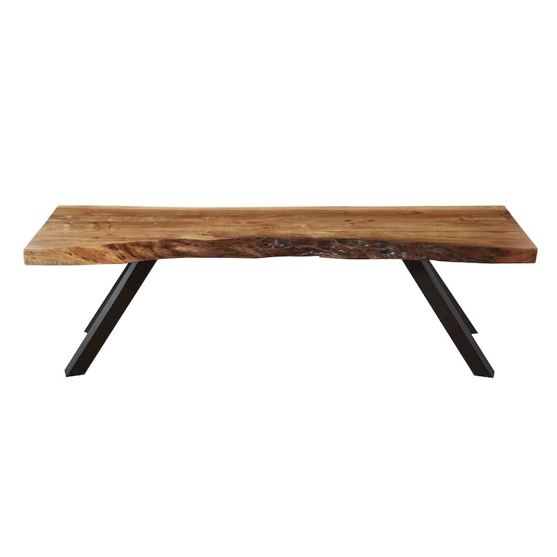 Banc de salle à manger Reese en bois massif d'acacia naturel