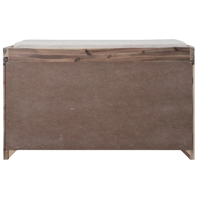 Banc de rangement avec panier amovible et 2 tiroirs, coussin amovible