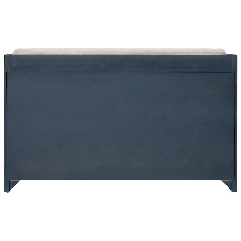 Banc de rangement avec panier amovible et 2 tiroirs, coussin amovible