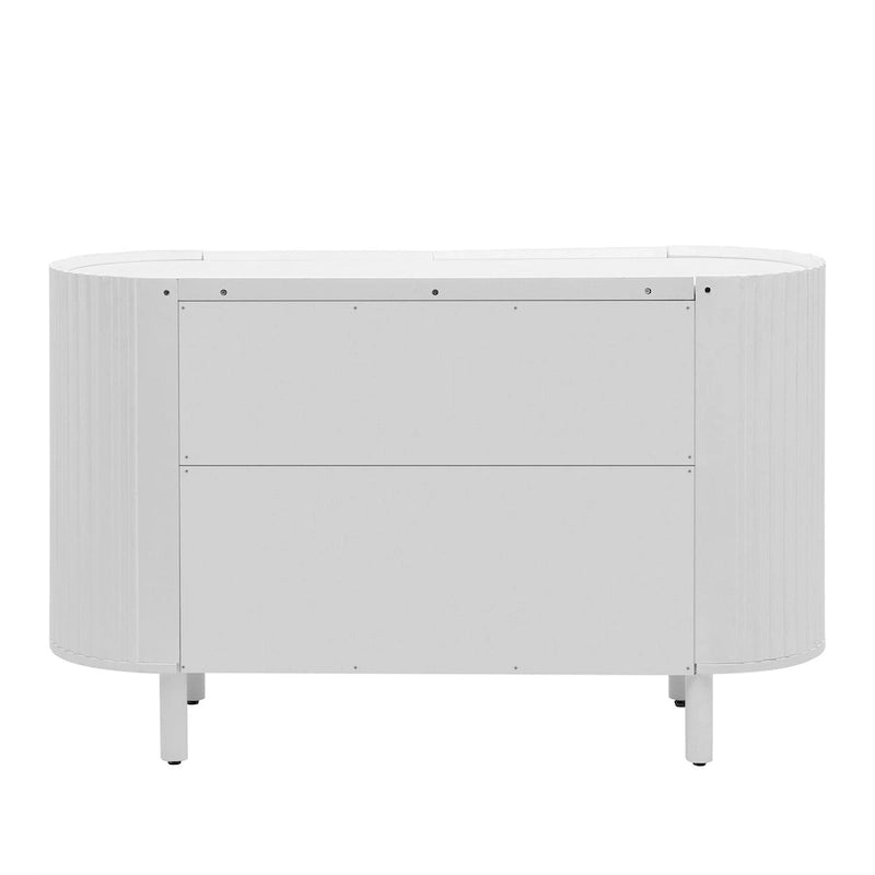 Buffet Merax de luxe léger à design incurvé avec étagères réglables
