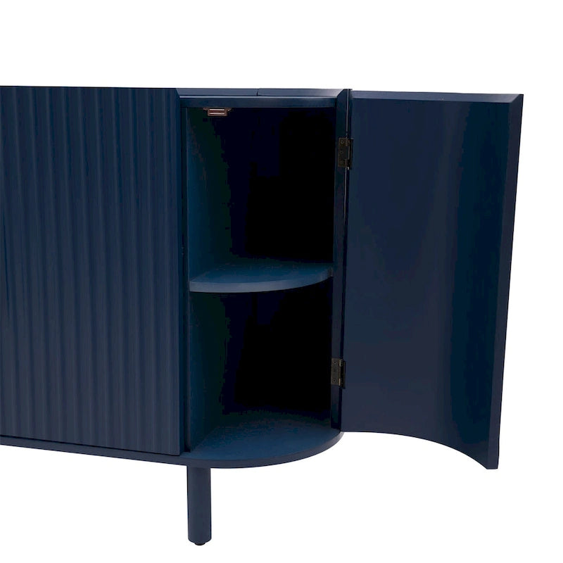 Buffet Merax de luxe léger à design incurvé avec étagères réglables