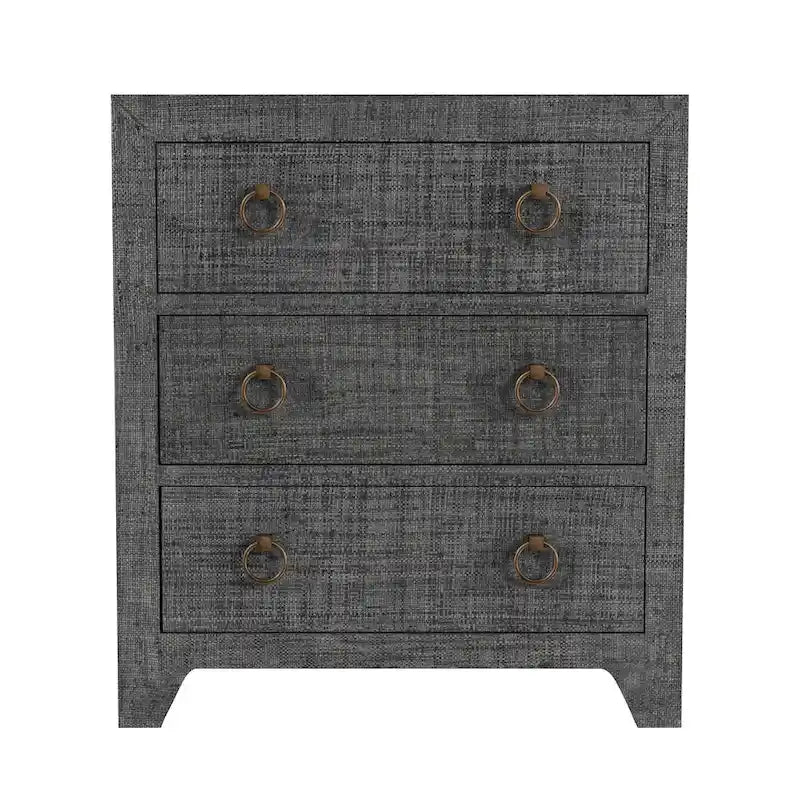 Commode 3 tiroirs en raphia Bar Harbor