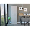 Meuble de rangement Virginia FM Furniture à deux portes, cinq étagères