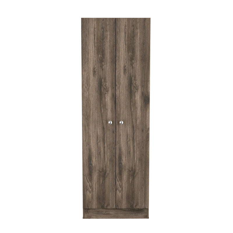 Meuble de rangement Virginia FM Furniture à deux portes, cinq étagères