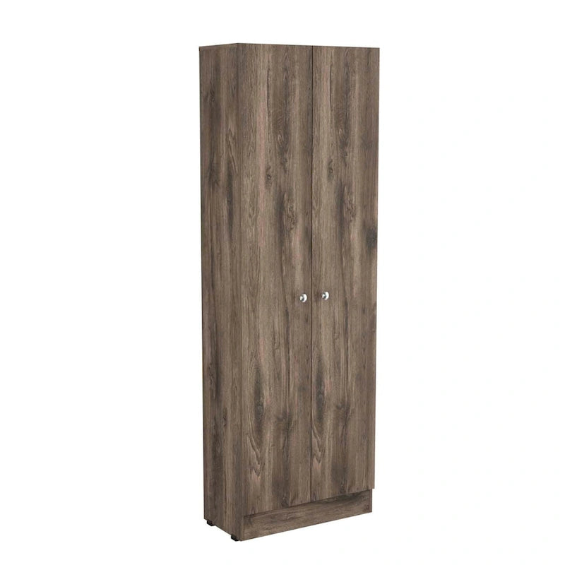 Meuble de rangement Virginia FM Furniture à deux portes, cinq étagères