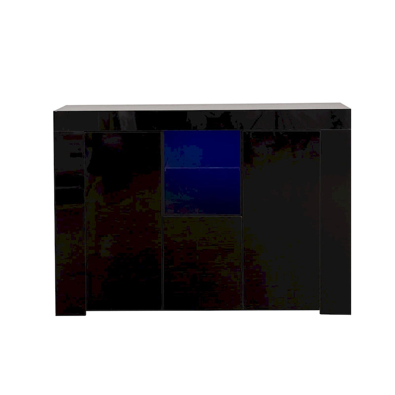 Buffet de salle à manger avec meuble de rangement et lumières LED