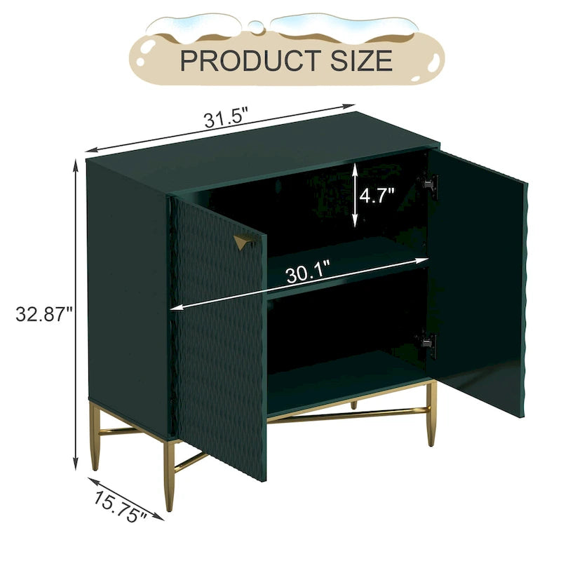 Clihome Buffet de rangement multimédia à 2 portes et 2 tiroirs de 80 cm