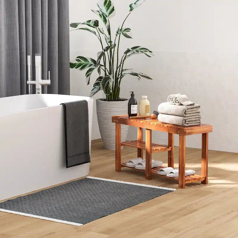 Banc range-chaussures 3 niveaux pour entrée, couloir, salon