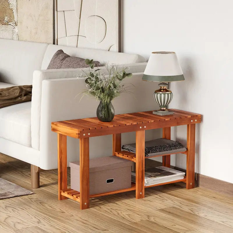 Banc range-chaussures 3 niveaux pour entrée, couloir, salon