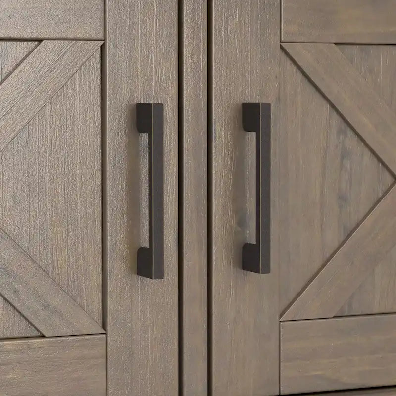 Banc de rangement d'entrée de style transitionnel en BOIS MASSIF Cantina WYNDENHALL, largeur 44 pouces, brun fumé - 18 p x 44 l x 19,8 h