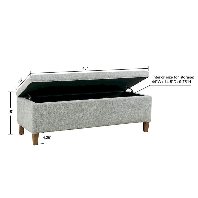 Banc de rangement d'appoint Marcie Blue Soft Close INK+IVY