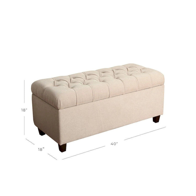 Banc de rangement capitonné Ixora Copper Grove