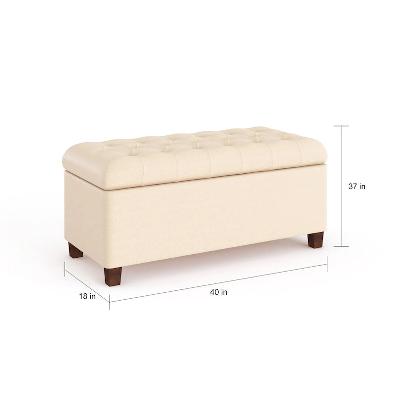 Banc de rangement capitonné Ixora Copper Grove