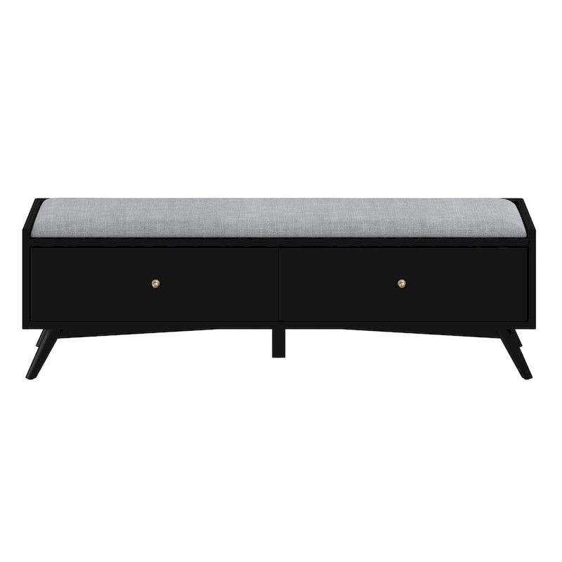Banc en bois Flynn d'Alpine Furniture, noir