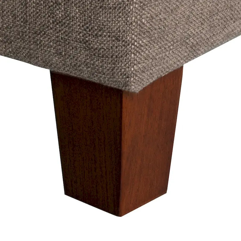 Banc de rangement capitonné marron Charenton Porch & Den