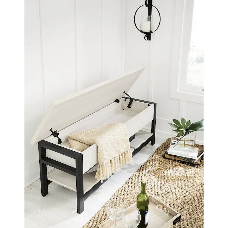 Banc de rangement Rhyson White de Signature Design by Ashley