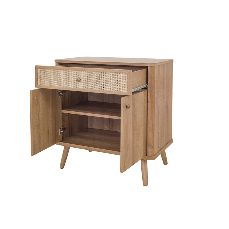 Thelma KD Rotin Petit Meuble 1 Tiroir 2 Portes