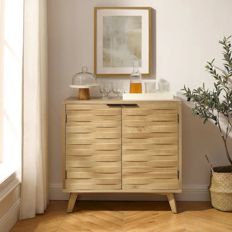 Buffet Art Leon en bois texturé avec rangement