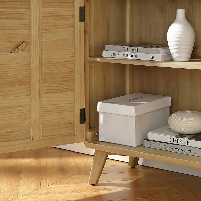 Buffet Art Leon en bois texturé avec rangement