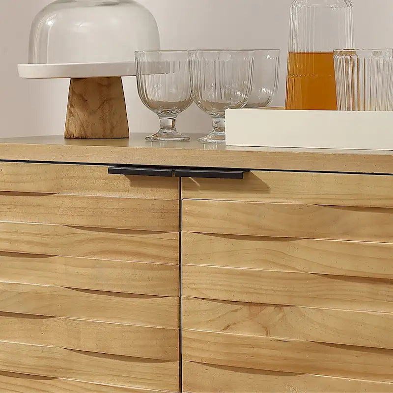 Buffet Art Leon en bois texturé avec rangement