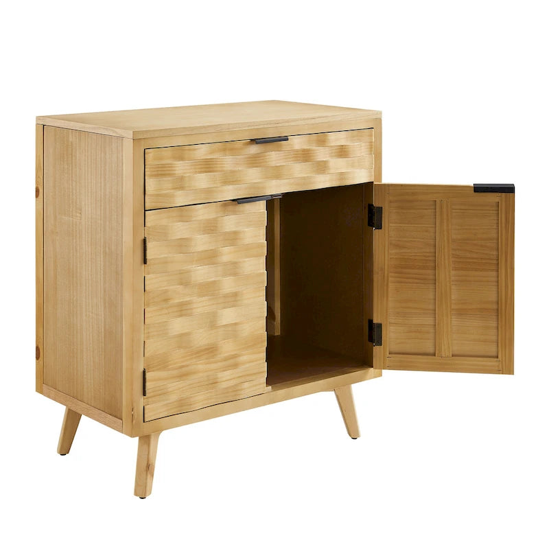 Buffet Art Leon en bois texturé avec rangement