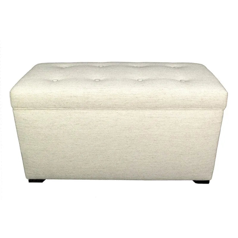 Banc de rangement Belfast Angela à 8 boutons touffetés