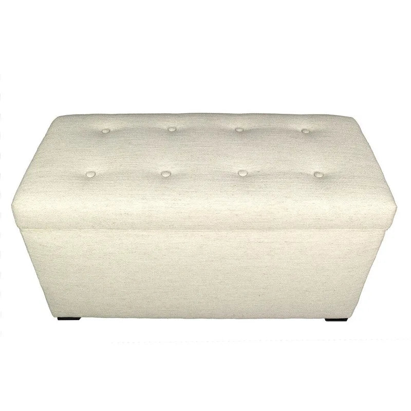 Banc de rangement Belfast Angela à 8 boutons touffetés