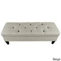 Banc de rangement ottoman long rembourré capitonné Brooke Diamond