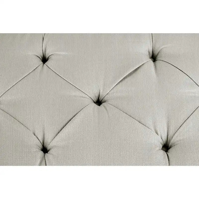 Banc de rangement ottoman long rembourré capitonné Brooke Diamond