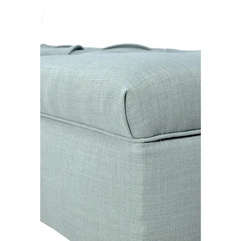 Banc de rangement ottoman long rembourré capitonné Brooke Diamond