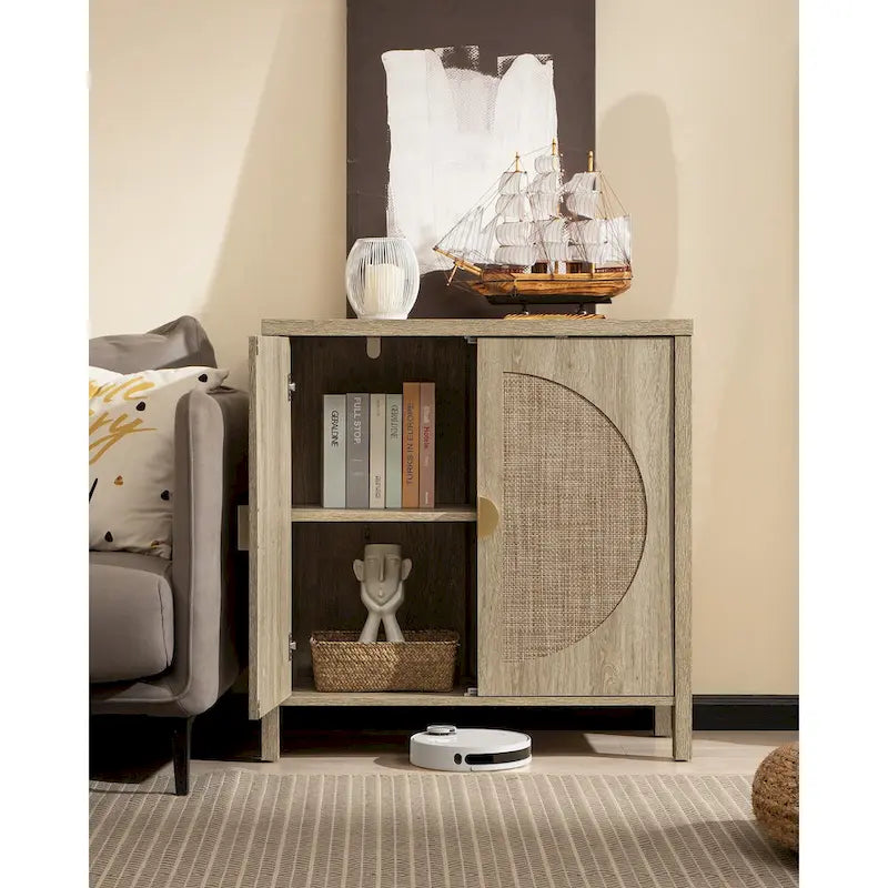 Meuble de rangement buffet en rotin SICOTAS