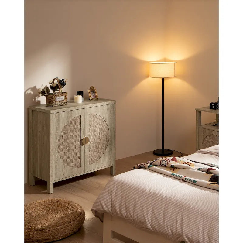 Meuble de rangement buffet en rotin SICOTAS