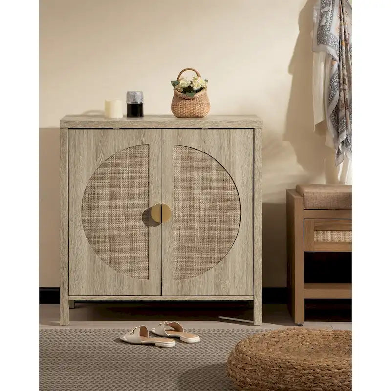 Meuble de rangement buffet en rotin SICOTAS