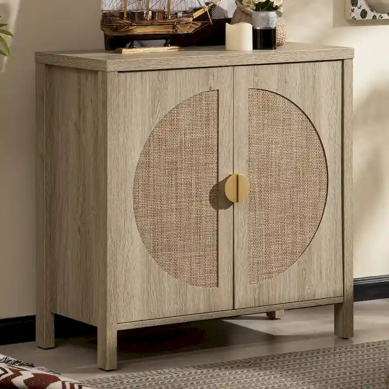 Meuble de rangement buffet en rotin SICOTAS
